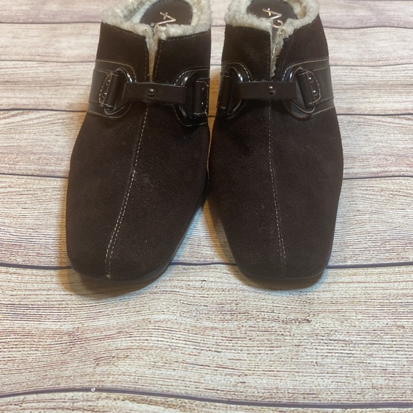 A2 by Aerosoles Brown Suede Leather Snapjack Mule Size 9 - Picture 9 of 11